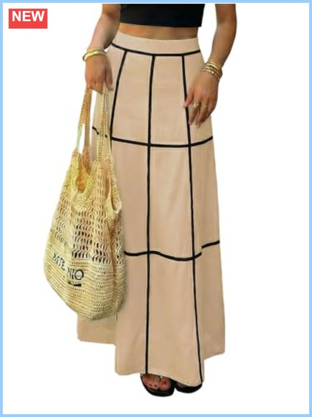 EXLURA Womens Fall Maxi Skirt Boho A-Line Long Skirt Holiday Outfit